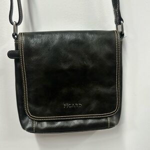 Picard dark green leather shoulder bag